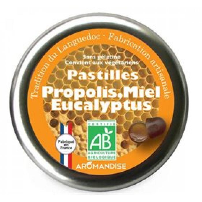 Pastiller m. propolis, honning & eukalyptus Ø 45g.