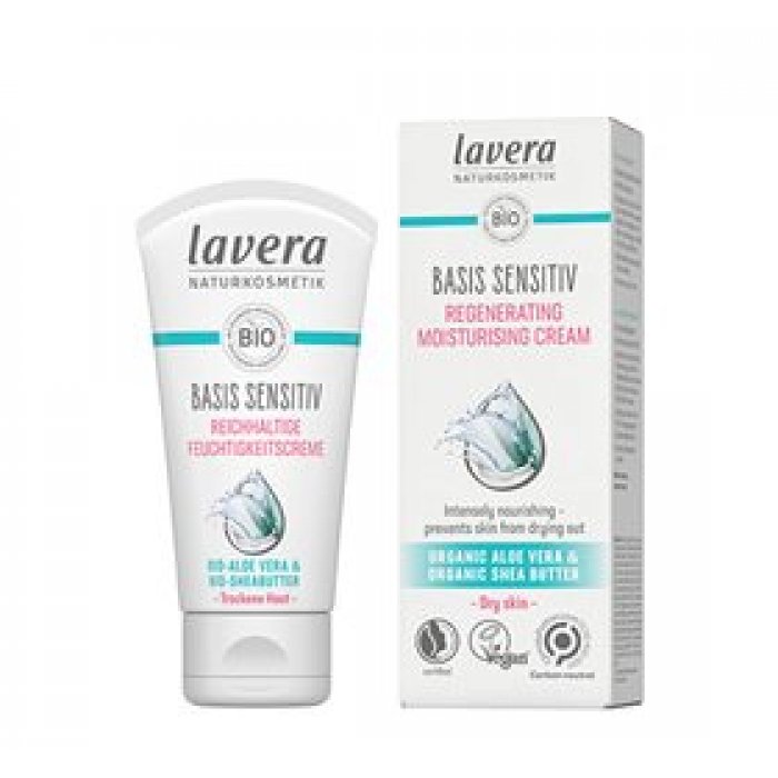 Lavera Regenerating Moisturising Day Cream Basis Sensitiv • 50 ml.  X UDLØB 11/25