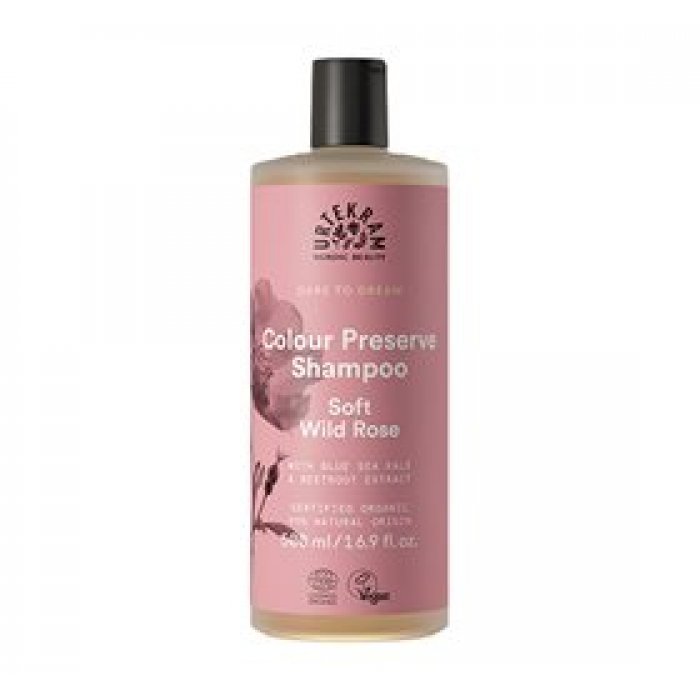 Urtekram Shampoo Soft Wild Rose t. farvet hår • 500ml.