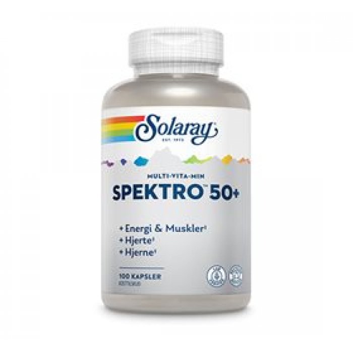 Solaray Spektro 50+ Multivitamin 100 kapsler 