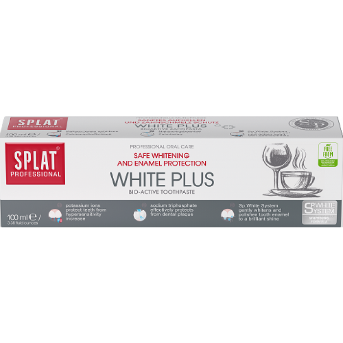 SPLAT® - Tandpasta White Plus 100 ml. - 2 for 70,-