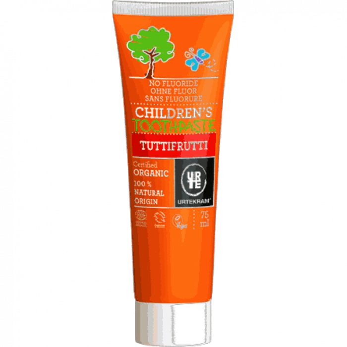Urtekram Børnetandpasta m. Tuttifrutti • 75 ml.