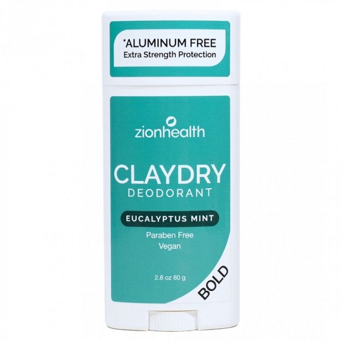 Zionhealth - Bio Claydry deodorant - Eucalyptus mint 80g.