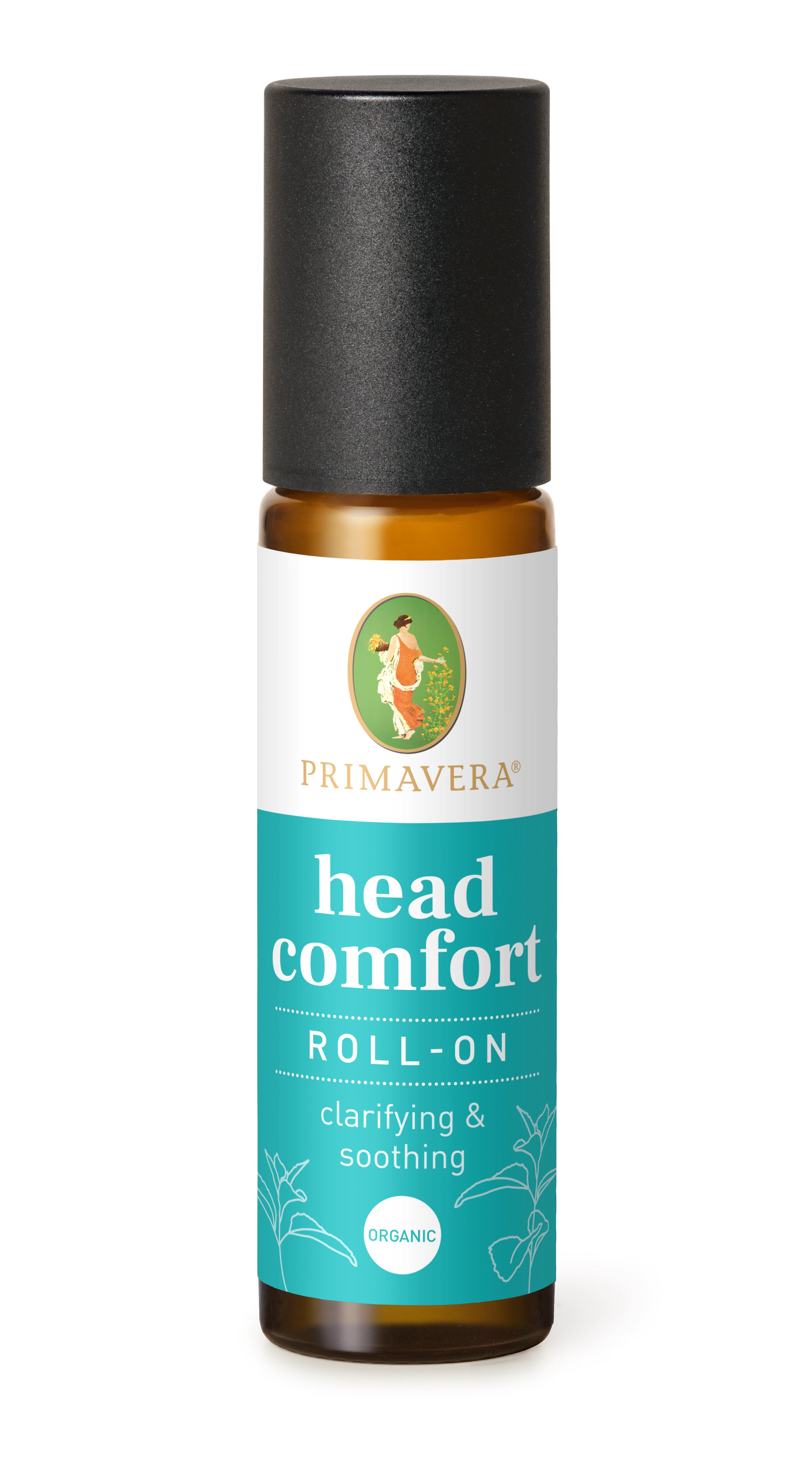  Primavera HEAD COMFORT / Kopf Wohl Duft Roll-on, økologisk aromaterapi  - 10 ml.