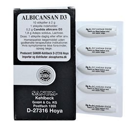 Albicansan stikpiller • 10 stk.