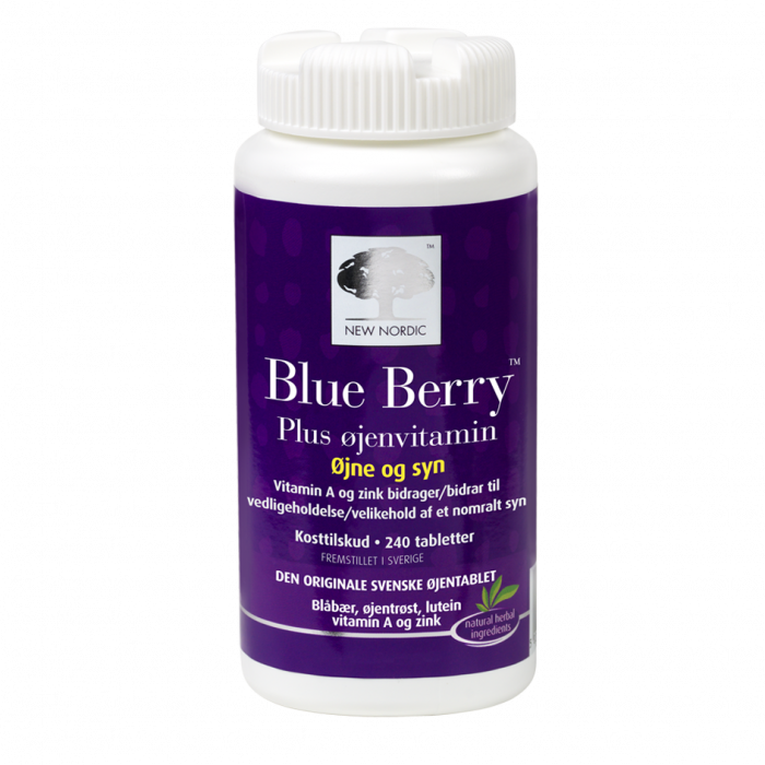 New Nordic Blue Berry Plus Øjenvitamin 240 tabl. - 2 for 799,-