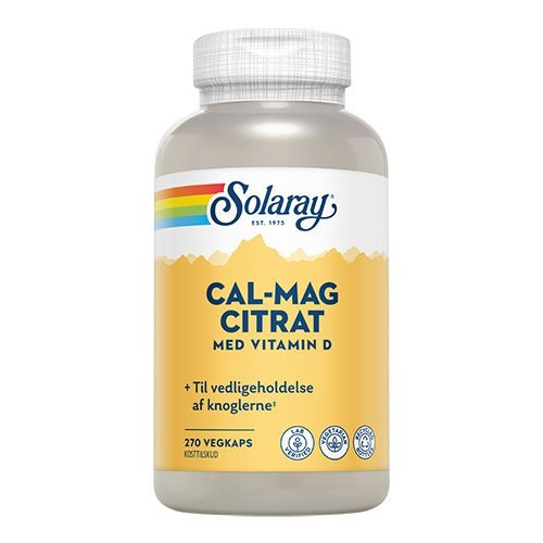 Solaray Cal-Mag Citrat m. D-vitamin 270 kaps.