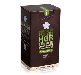 Nyborggaard Hørfrøolie koldpresset Ø - 1000 ml.