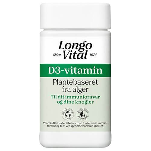 Longo Vital D3-vitamin 25 μg - 180 tabletter DATOVARE 30/09-2023