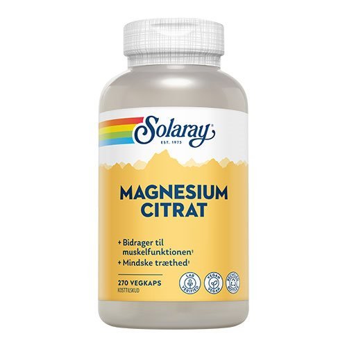 Solaray Magnesium Citrat 270 kaps. - 2 for 399,-