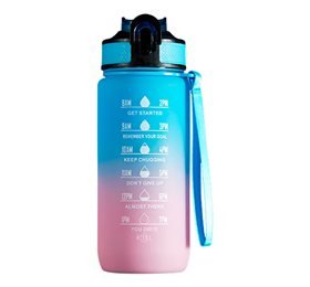 Motivationsflaske 600 ml Pink/Blå