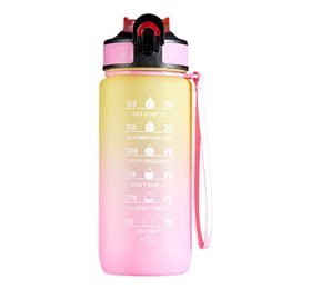 Motivationsflaske 600 ml Pink/Gul