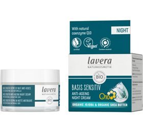 Lavera Night Cream Q10 Basis Sensitiv - 50 ml.