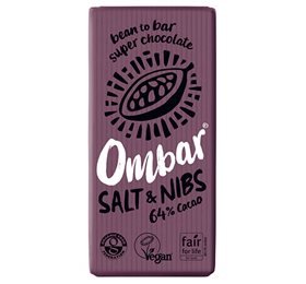 Ombar Salt & kakaonibs 64% kakao Ø 70 g