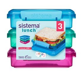 SISTEMA Opbevaringsboks Sandwich 3-pak