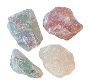 NatureSource Regnbue fluorit krystal (rå) • 600g.
