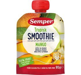 Tropisk frugtsmoothie med mango & æble fra 6 mdr. 90g.