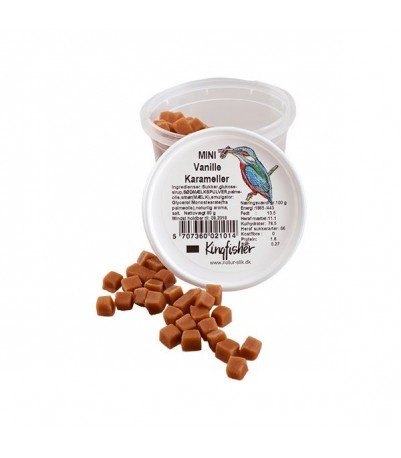 Kingfischer Mini Vanilje Karameller  70 gr UDLØB 11/09-25