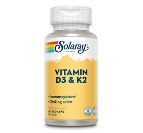 Solaray Vitamin D3 & K2 • 60 Kap.