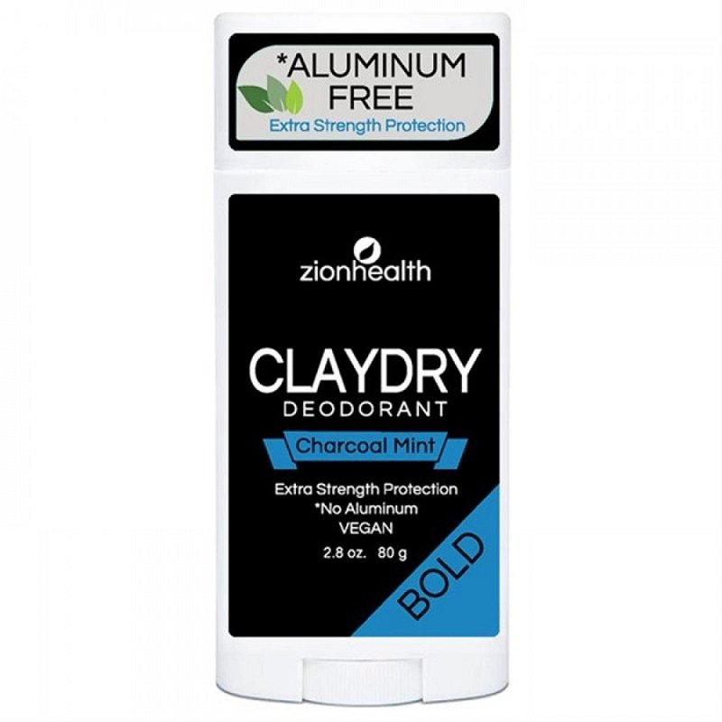 Zionhealth - Bio Claydry deodorant - Charcoal mint 80g.