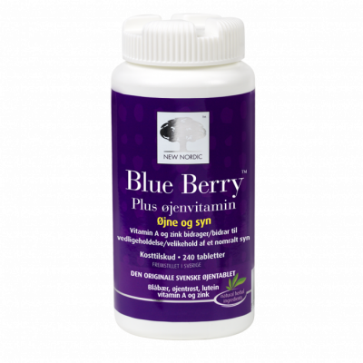 New Nordic Blue Berry Plus Øjenvitamin 240 tabl. - 2 for 799,-