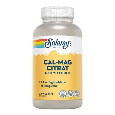 Solaray Cal-Mag Citrat m. D-vitamin 270 kaps.
