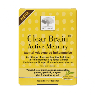 New Nordic Clear Brain Active Memory • 30 tabletter DATOVARE