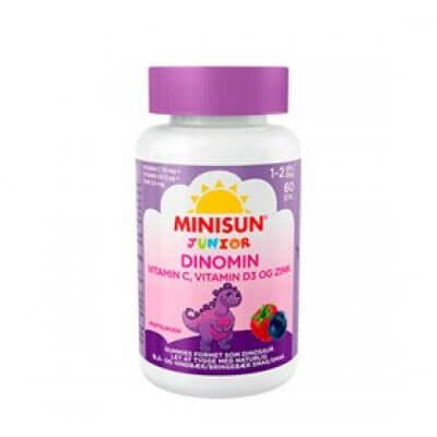 Minisun Dinomin C & D3 vitamin Junior 60 gum - DATOVARE 5/1-2024