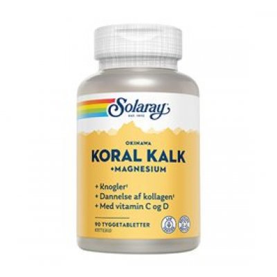 Solaray KoralKalk med vit. C og D tyggetablet 90 tab.