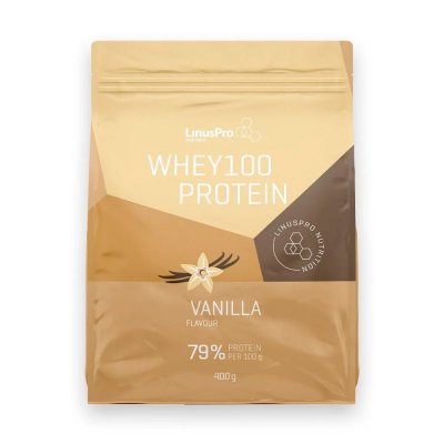  LinusPro WHEY100 Vanilje 79% protein - 400g.