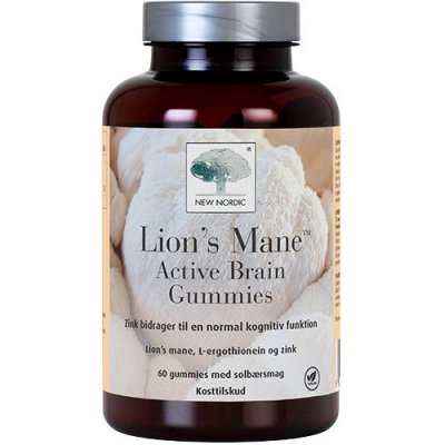 Lions Mane Active Brain Gummies 60 stk