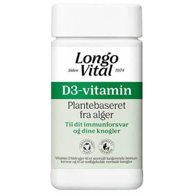 Longo Vital D3-vitamin 25 μg - 180 tabletter DATOVARE 04-2024