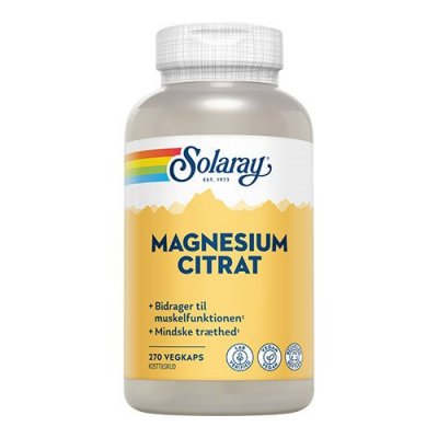 Solaray Magnesium Citrat 270 kaps. - 2 for 399,-
