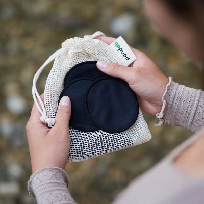 Pandoo - Økologiske Bomulds RenseRondeller - Sort 