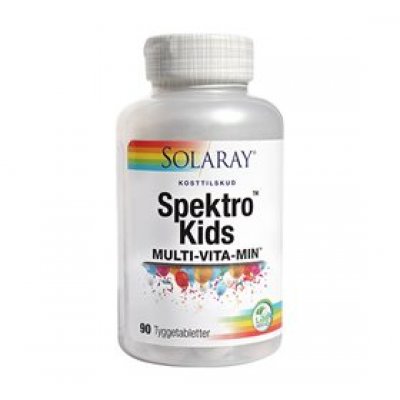 Solaray Spektro Kids tyggetablet m. bærsmag m. naturlig sødestof • 90 tab. DATOVARE