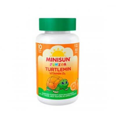 Minisun Turtlemin D-vitamin Junior • 60 gum - DATOVARE 9/6-24