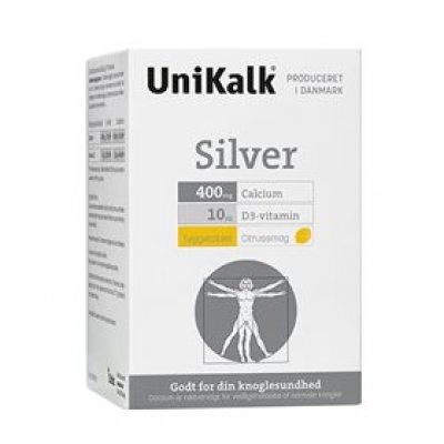 UniKalk Silver tyggetabl. m. ekstra D • 90 tab.