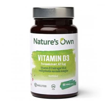 Natures Own Vitamin D3 vegan 60 tab.