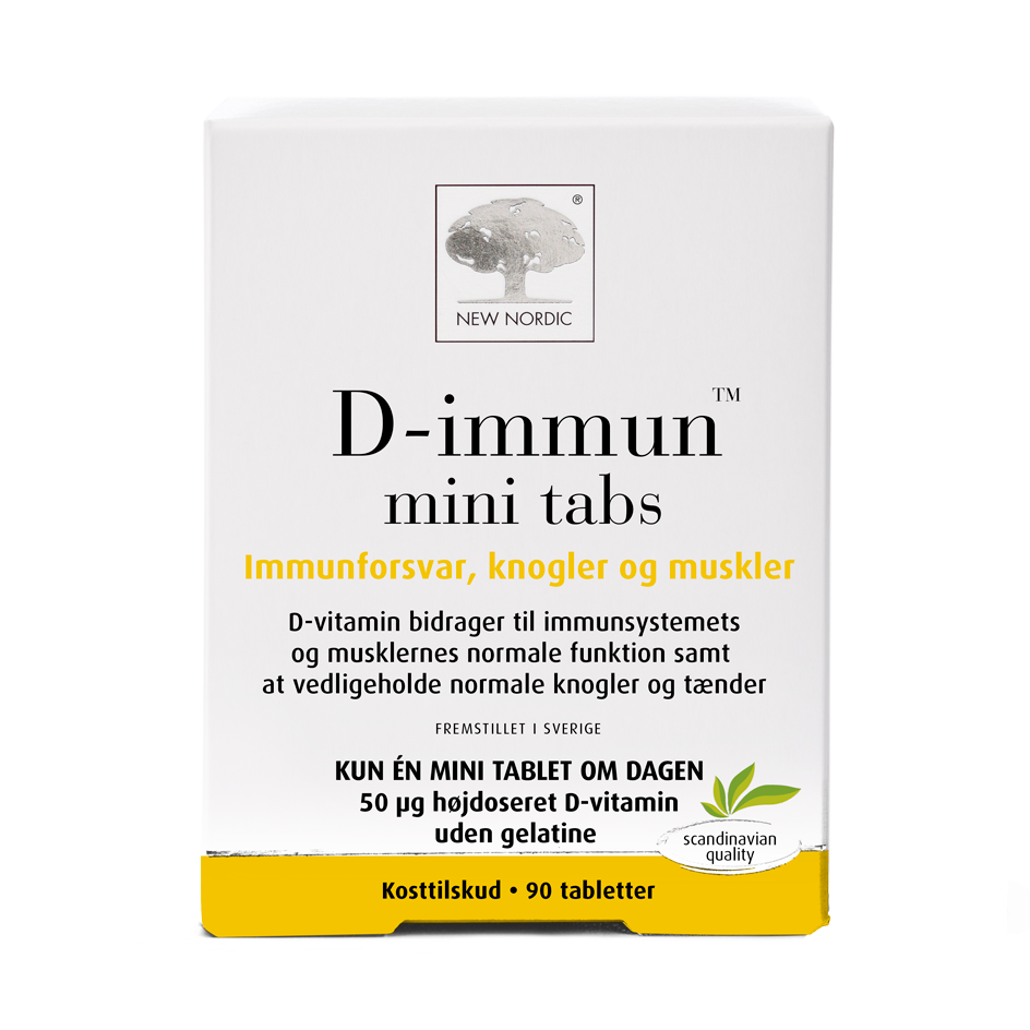 New Nordic D-Immun&trade; mini tabs 90 tabletter DATOVARE 10/2024