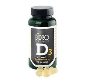 Se Bidro D-vitamin 38 ug m.appelsinsmag &bull; 90 kap. hos Helsegrossisten.dk