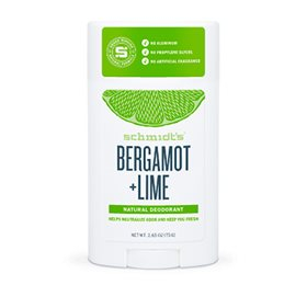 Schmidt's Deodorant stick Bergamot+Lime • 75g.
