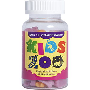 Kids Zoo Kalk + D-vitamin 60 stk.