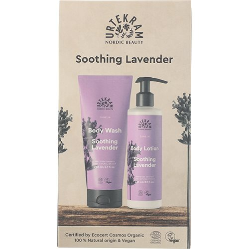 Urtekram Gaveæske Soothing Lavender Body Lotion & Body Wash VÆRDI KR. 124.95