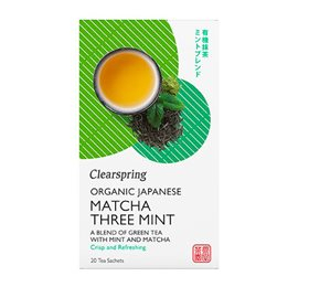 12: Clearspring Grøn te m. Matcha & Mint Ø 20br.