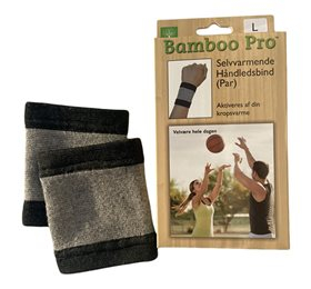 Håndledsbind, Selvvarmende, Str: L, Bamboo Pro