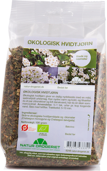 Se Hvidtjørn blade m.blomst Økologisk - 100 gram hos Helsegrossisten.dk
