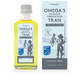 6: VitaOil Omega-3 Islandsk Torskelever Tran - 240 ml.