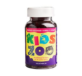 UDSALG Kids Zoo Propolis Hyldebær Hyben C • 60 stk. DATOVARE 02 2025 køb billig