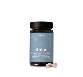 Se Mezina Kolos D-vitamin 30 mcg + kalk 180 tabl. hos Helsegrossisten.dk