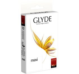 Se GLYDE - Kondomer Maxi 10 stk hos Helsegrossisten.dk